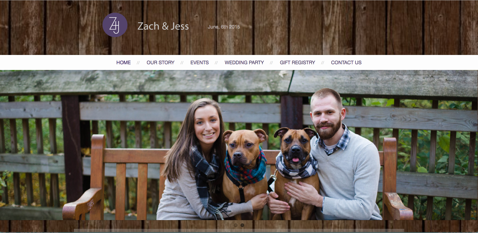 Zach and Jess Wedding Website