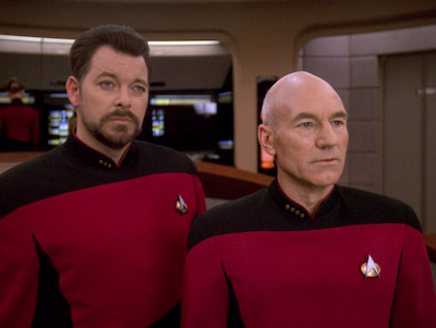 A decorative picture of Captain Picard and Commander Riker